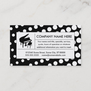 Tarjeta De Visita piano de media tonalidad