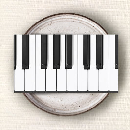 Tarjeta De Visita Piano Keys Piano Teacher