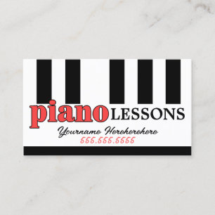 Tarjeta De Visita Piano Lecciones Piano Sintonización de piano Tecla