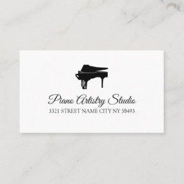 Tarjeta De Visita Piano Lessons Instructor Music Studio Business Ca