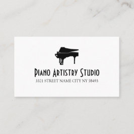 Tarjeta De Visita Piano Lessons Instructor Music Studio Business Ca
