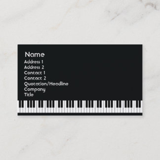 Tarjeta De Visita Piano - Negocios