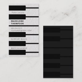 Tarjeta De Visita Piano Pianista Maestro de Música Teclado moderno