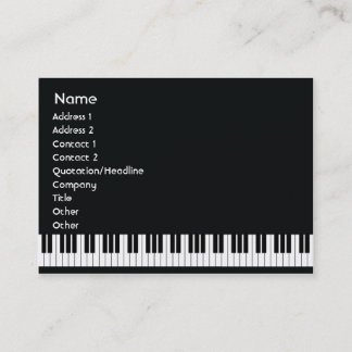 Tarjeta De Visita Piano - rechoncho