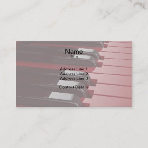 Tarjeta De Visita Piano Rojo