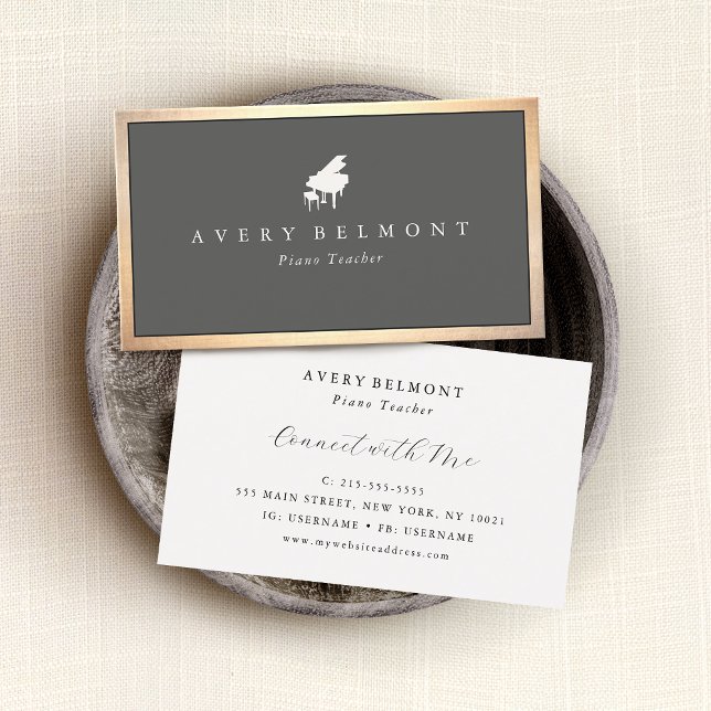 Tarjeta De Visita Piano Teacher Music (Subido por el creador)