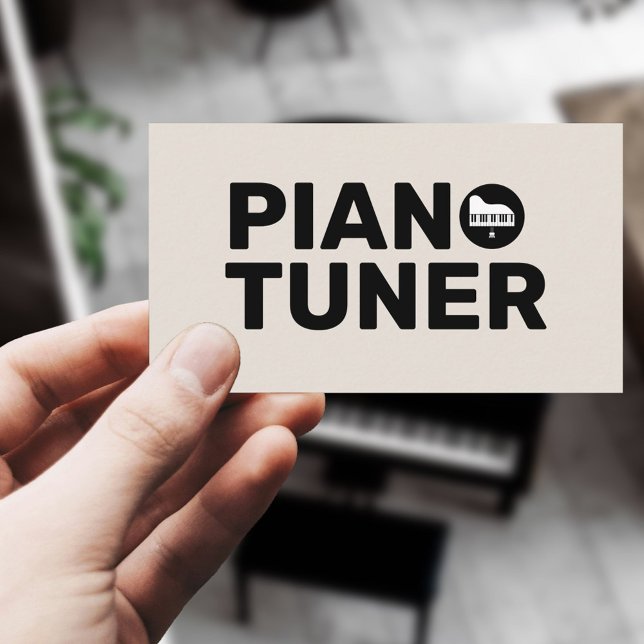 Tarjeta De Visita Piano Tuner & Technician (Piano Tuner & Technician Business Card)