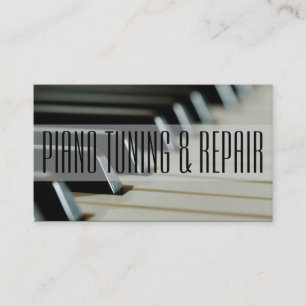 Tarjeta De Visita Piano Tuning & Repair Music Instructor Business