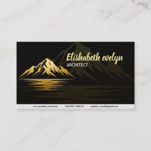 Tarjeta De Visita Picos Dorados - Paisaje Moderno O543
