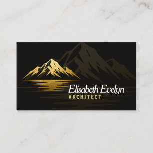 Tarjeta De Visita Picos Dorados - Paisaje Moderno t432