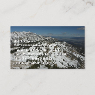 Tarjeta De Visita Picos nevados de las montañas del Gran Tetón en fo