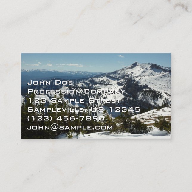 Tarjeta De Visita Picos nevados de las montañas del Gran Tetón II Fo (Anverso)