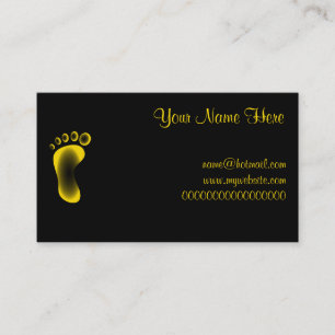 Tarjeta De Visita Pie amarillo transparente