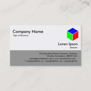 Tarjeta De Visita Pie de color - Gris