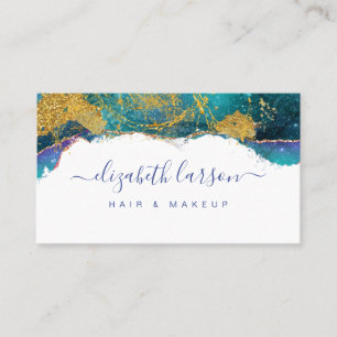 Tarjeta De Visita Piedra Agata Brillante Elegante Cabello Peinado Sa