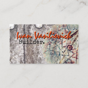 Tarjeta De Visita Piedra de Manuscrito Industrial Weathered