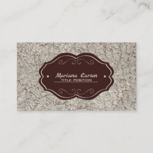 Tarjeta De Visita Piedra gris mareada