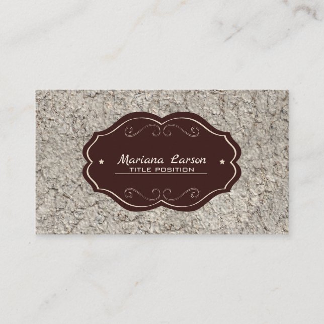 Tarjeta De Visita Piedra gris mareada (Anverso)