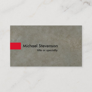 Tarjeta De Visita Piedra Gris Rojo Moderno Consultor Único