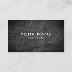 Tarjeta De Visita Piedra negra moderna elegante profesional de la