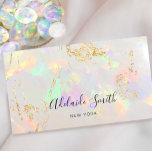 Tarjeta De Visita piedra opal<br><div class="desc">tenga en cuenta que el efecto holográfico no es real,  sino simplemente simulado. Recomiendo semibrillo de papel claro para mejores resultados de impresión. Los papeles mate o negro no son adecuados para este diseño</div>