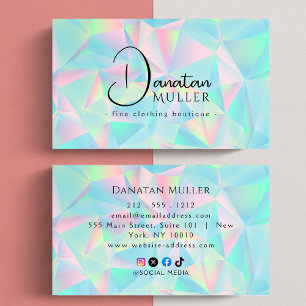 Tarjeta De Visita Piedra opal de lujo con encanto