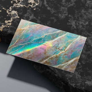 Tarjeta De Visita Piedra Ópalo Brillante Moderna