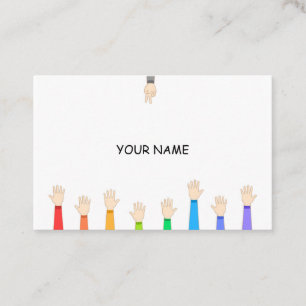 Tarjeta De Visita Piedra, papel o tijera.