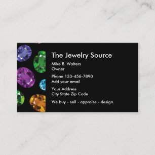 Tarjeta De Visita Piedra preciosa Businesscards de la joyería