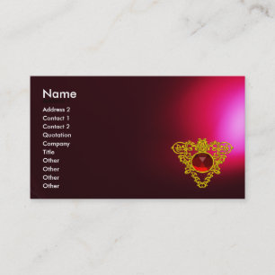 Tarjeta De Visita Piedra preciosa de rubíes roja de la JOYA CÉLTICA