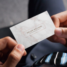 Tarjeta De Visita Piedra Rosa-oro de imitación de mármol