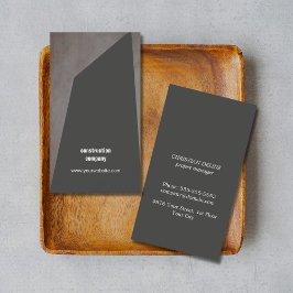 Tarjeta De Visita Piedra textil moderna Construcción gris oscuro