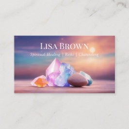 Tarjeta De Visita Piedras curativas espirituales Canales de Reiki