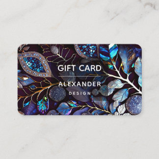 Tarjeta De Visita Piedras de cristal irlandés, azul, lavanda