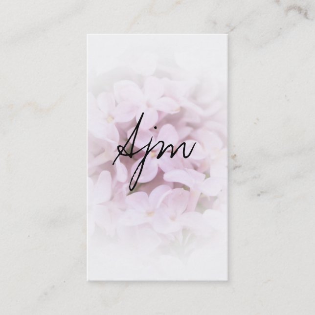 Tarjeta De Visita Piedras y flores (terapia de masaje) (Anverso)