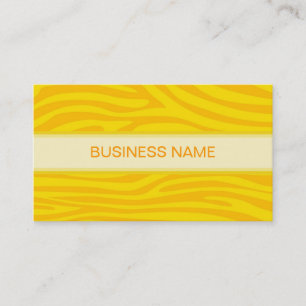 Tarjeta De Visita Piel de cebra y amarillo liso
