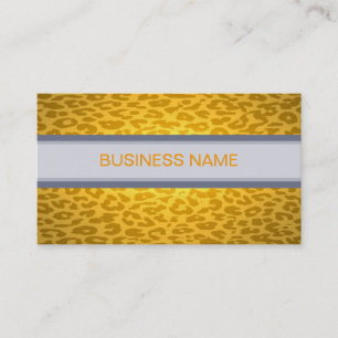 Tarjeta De Visita Piel de impresión Leopardo y color liso 2