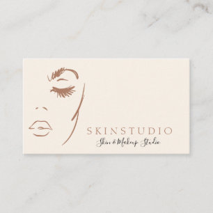 Tarjeta De Visita Piel de la cara femenina estéril estética
