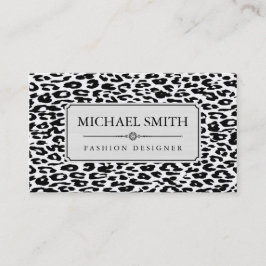 Tarjeta De Visita Piel de Leopardo Moderno Profesional Elegante #25