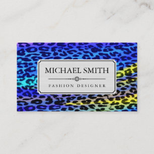 Tarjeta De Visita Piel de Leopardo Moderno Profesional Elegante #44