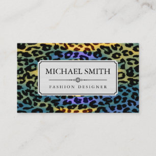 Tarjeta De Visita Piel de Leopardo Moderno Profesional Elegante #51