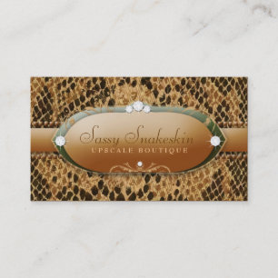 Tarjeta De Visita piel de serpiente 311-Sassy - oro y verde