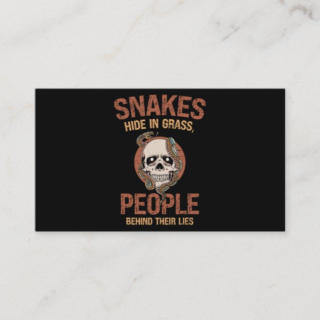 Tarjeta De Visita Piel de serpiente de piel reptil Snake Mom 2 (Anverso)