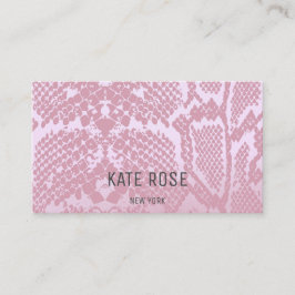 Tarjeta De Visita Piel Monocromática contemporánea Pithon Rosa