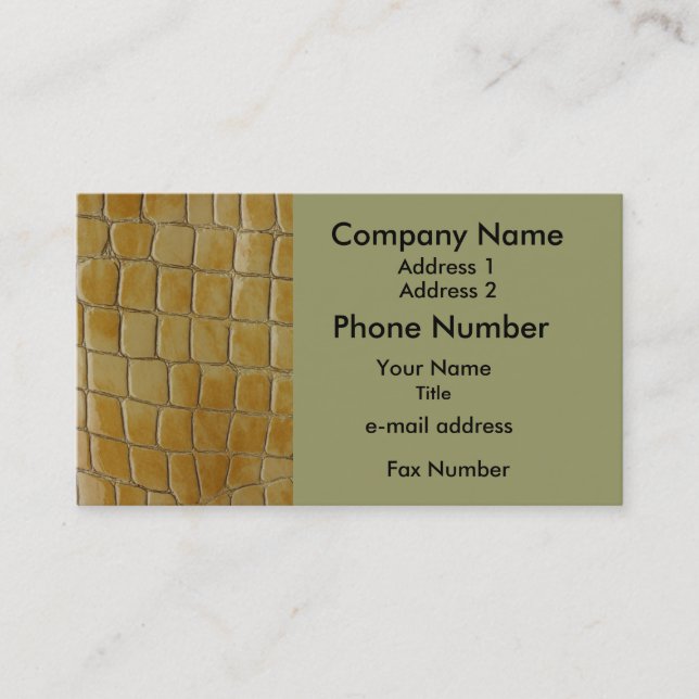Tarjeta De Visita Piel simulada de serpiente (Anverso)