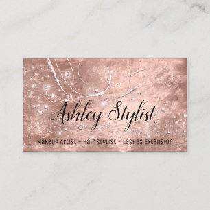 Tarjeta De Visita Piel subió latigazo del salón de pelo del artist