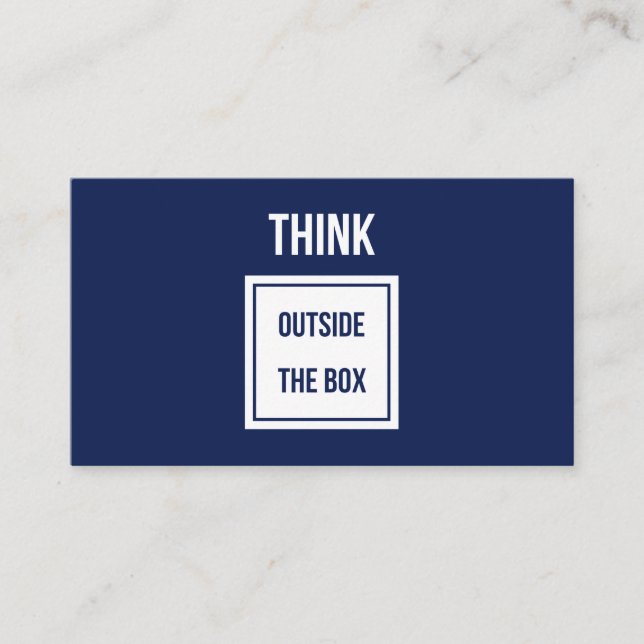 Tarjeta De Visita Piense fuera de la Armada Consultora. (Anverso)