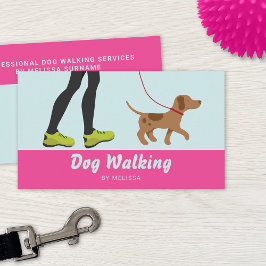 Tarjeta De Visita Piernas y un lindo perro marrón - Servicios de pas