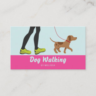 Tarjeta De Visita Piernas y un lindo perro marrón - Servicios de pas