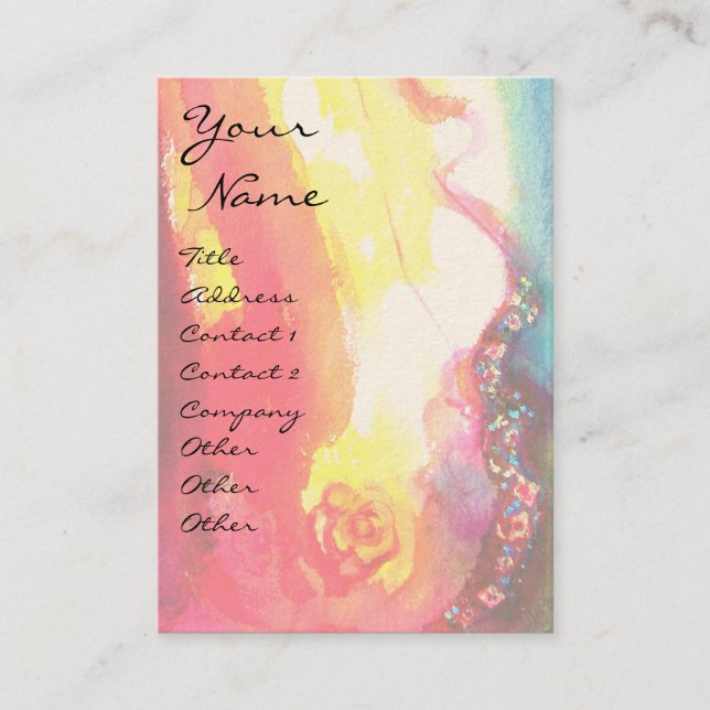 Tarjeta De Visita PIERO/Música,Decor,Artista de teatro (Anverso)